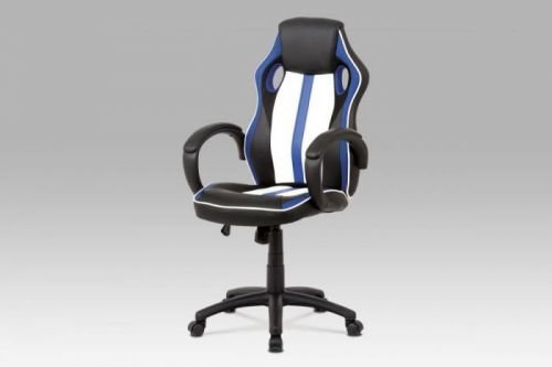 Kancelářská židle KA-V505 BLUE modrá / černá / bílá Autronic