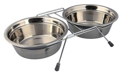 Nerez stojánek + 2 misky se silikonovým kroužkem 900ml/16cm