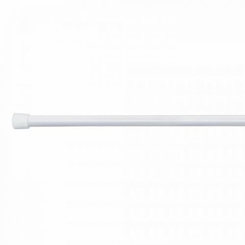 Bílá tyč na sprchový závěs s nastavitelnou délkou InterDesign, délka 127 - 221 cm