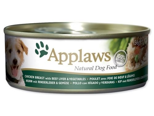 Konzerva APPLAWS Dog Chicken, Beef, Liver & Vegetables 156g