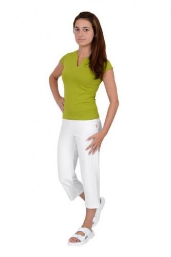3/4 elastické kalhoty Brazil bílé