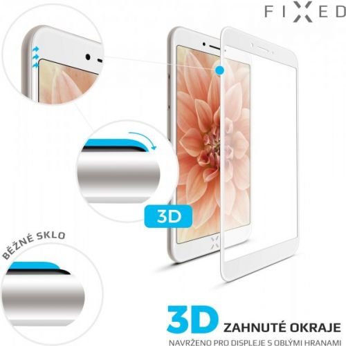 Fixed 3D Full-Cover ochranné tvrzené sklo pro Apple iPhone 7 Plus/8 Plus, bílé FIXG3D-101-033WH