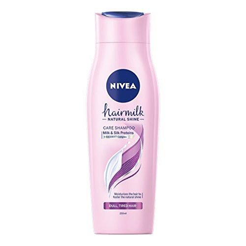 Nivea Pečující šampon s mléčnými a hedvábnými proteiny na unavené vlasy bez lesku Hairmilk Shine (Care Shampoo) 250 ml