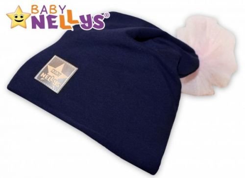 Baby Nellys Bavlněná čepička Tutu květinka Baby Nellys ® - granátová, 48-52 48/50 čepičky obvod