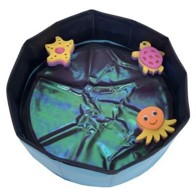 Kitty Pool s plovoucí hračkou - cca. 30 x 10 cm (modrá)