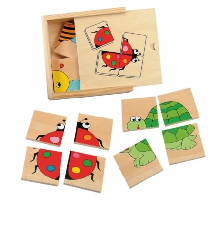 WOODY - Mini puzzle Beruška v dřevěné Krabičce