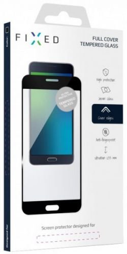 Fixed Full-Cover ochranné tvrzené sklo pro Samsung Galaxy A8 Plus (2018), černé, 0.33 mm FIXGF-262-033BK