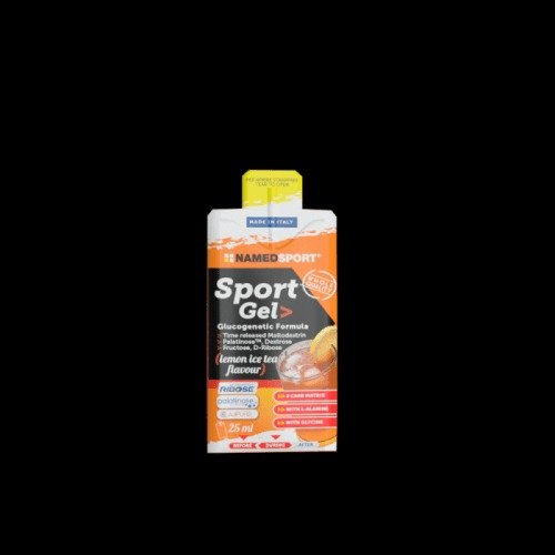 NAMEDSPORT, Sport gel, energetický, 25ml, Lemon - Ice tea