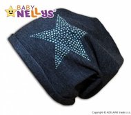 Baby Nellys Bavlněná čepička Baby Nellys ® - Hvězdička modrá 1,5-4 roky