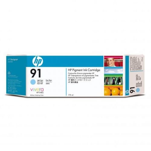HP 91 C9470A švetle azurová (light cyan) originální cartridge