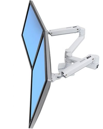 ERGOTRON LX Dual Side-by-Side Arm, stolní ramena pro 2 lcd. max. 27", flexibilní , bílé