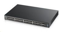 ZyXEL XGS2210-52, 52-port Managed Layer2+ Gigabit Ethernet switch, 48x Gigabit metal + 4x 10GbE SFP+ ports, L2 multicast