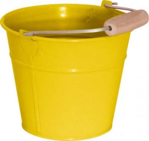 Zahradní kyblík - žlutý, kov