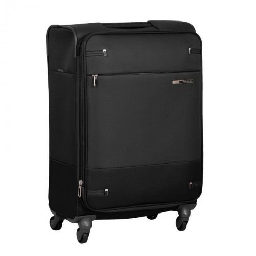 Černý textilní kufr