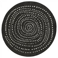Kusový koberec Twin-Wendeteppiche 103109 schwarz creme kruh – na ven i na doma - 200x200 (průměr) kruh cm NORTHRUGS - Hanse Home koberce