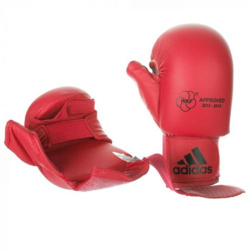 Chrániče rukou na karate adidas WKF červená s palcem XS
