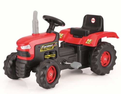 Velký šlapací traktor Dolu, červený