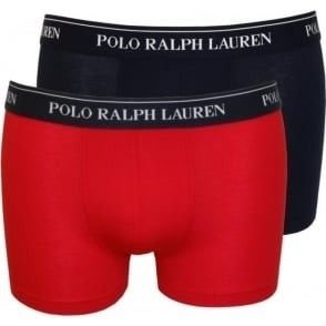 Pánské boxerky GB- 2 pack - Ralph Lauren - M - modrá-červená