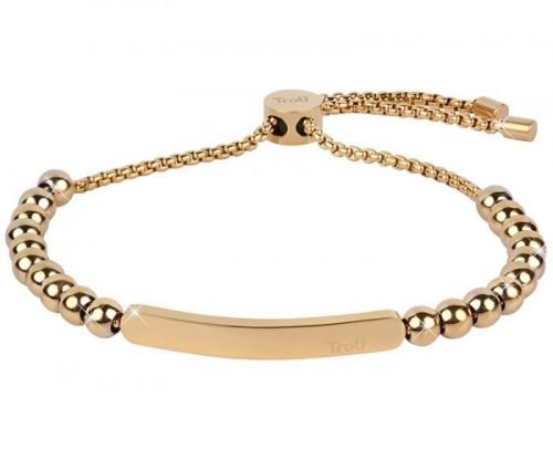 Troli Pozlacený náramek s ocelovými korálky