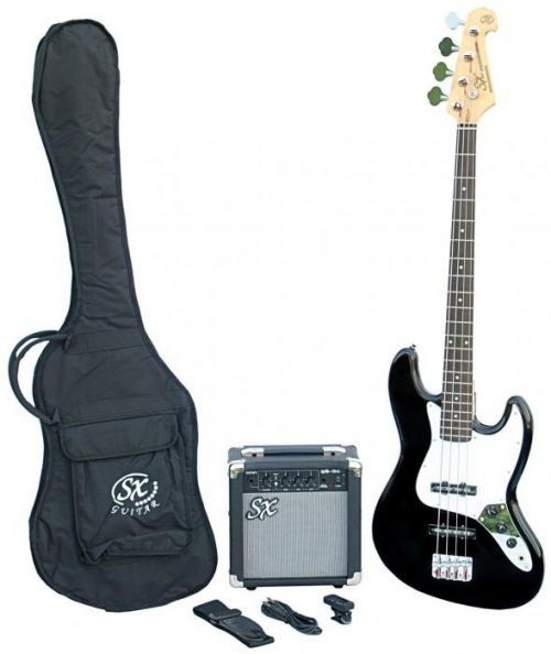 SX SB1 Bass Guitar Kit Black