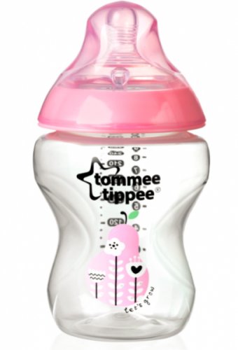 Tommee Tippee Kojenecká láhev C2N 260ml 0m+, Růžová