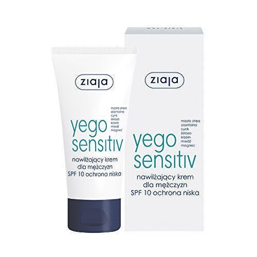 Ziaja Yego Sensitive zklidňující a hydratační krém pro muže SPF 10  50 ml