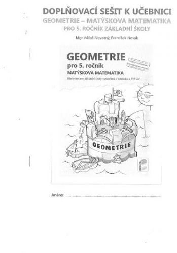 Doplňkový sešit k učebnici Geometrie pro 5. ročník - Novák František, Novotný Miloš