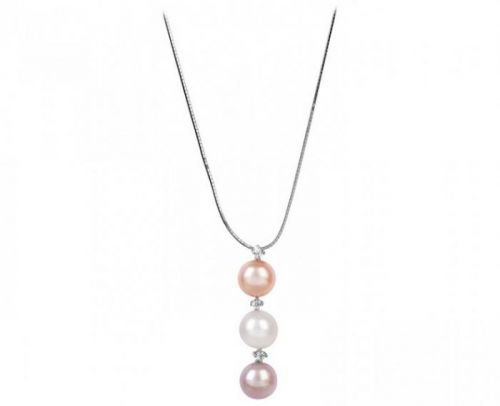 JwL Luxury Pearls Jemný náhrdelník s perlou a zirkony JL0425 stříbro 925/1000