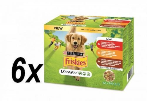Friskies ADULT Dog multipack hovězí/kuře/jehněčí v želé 6x (12x100g)