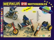 Merkur Stavebnice 018 Motocykly, 174 dílů, 10 modelů