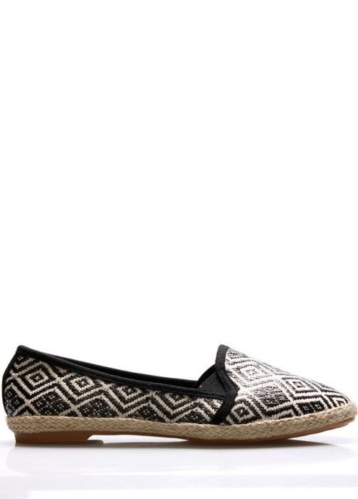 Černobílé espadrilky Monshoe - 37