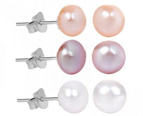 JwL Luxury Pearls Zvýhodněná sada perlových náušnic JL0426 stříbro 925/1000