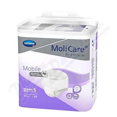 KALHOTKY ABSORPČNÍ NATAHOVACÍ MOLICARE MOBILE 8 KAPEK S BOKY 60-90CM,1791ML,14KS