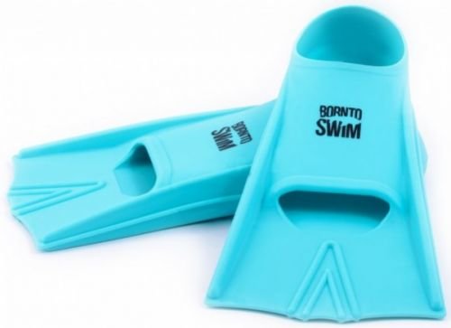 BornToSwim Junior Short Fins Turquoise XS