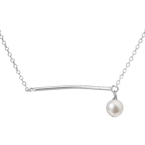 Evolution Group Stříbrný náhrdelník s pravou perlou 22022.1