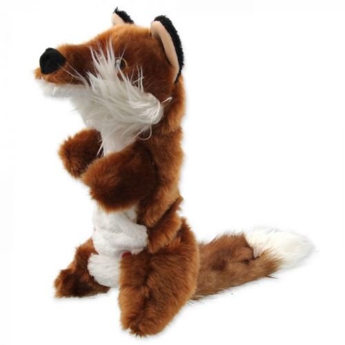 Hračka DOG FANTASY Skinneeez Plush pískací liška 45 cm