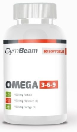 GymBeam Omega 3-6-9 unflavored - 60 kaps