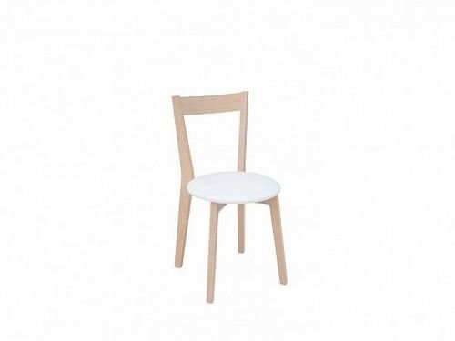 BRW IKKA Jídelní židle, bílá/dub sonoma
