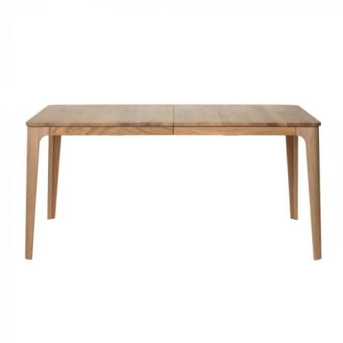 Rozkládací jídelní stůl ze dřeva bílého dubu Unique Furniture Amalfi, 90 x 160/210 cm