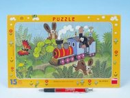 Krtek a lokomotiva Puzzle deskové 29,1dílků