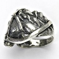 ČIŠTÍN s.r.o Stříbrný prsten, kůň, prstýnek s hlavou koně, T 68 12809