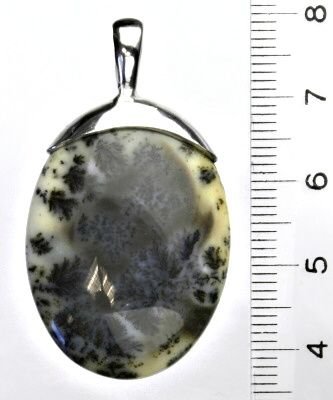 ČIŠTÍN s.r.o Stříbrný přívěsek s přírodním mechovým opálem, přírodní mechový opál, 8,41 g 13071