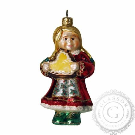 Vánoční figurka holčička s perníkem