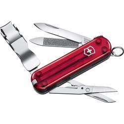Švýcarský kapesní nožík Victorinox Nail Clip 580 0.6463.T, rubínově červená