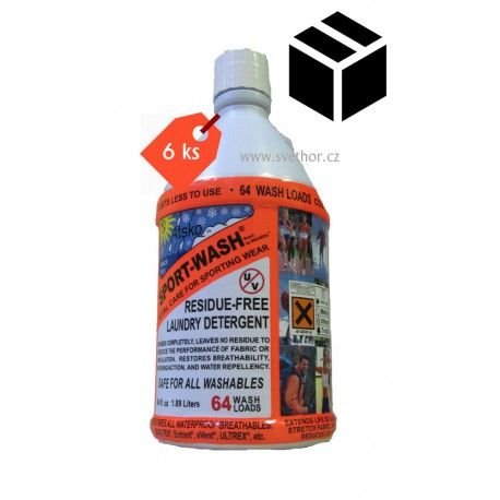 Atsko Sport-Wash 6x 1890 ml (1,89 L) láhev prací prostředek karton