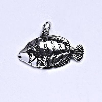 ČIŠTÍN s.r.o Stříbrný přívěšek korálová rybička s patinou,korálová ryba přívěsek ze stříbra P 141 3915