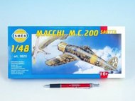 Model Macchi M.C. 200 Saetta 16,1x21,2cm v krabici 31x13,5x3,5cm