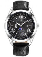 Módní pánské hodinky s koženým řemínkem..0707 A.Q02I9000B9090.2220