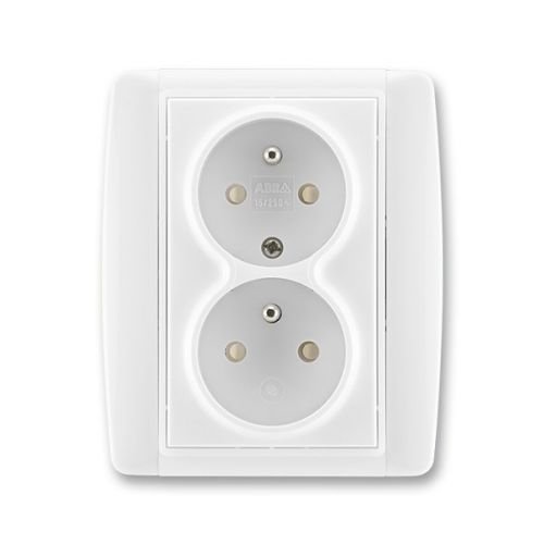 ABB 5512E-C02359 03 Zásuvka dvoj.chráň+clon.