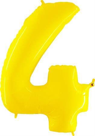 Balónek fóliový číslice žlutá 0 - 102 cm